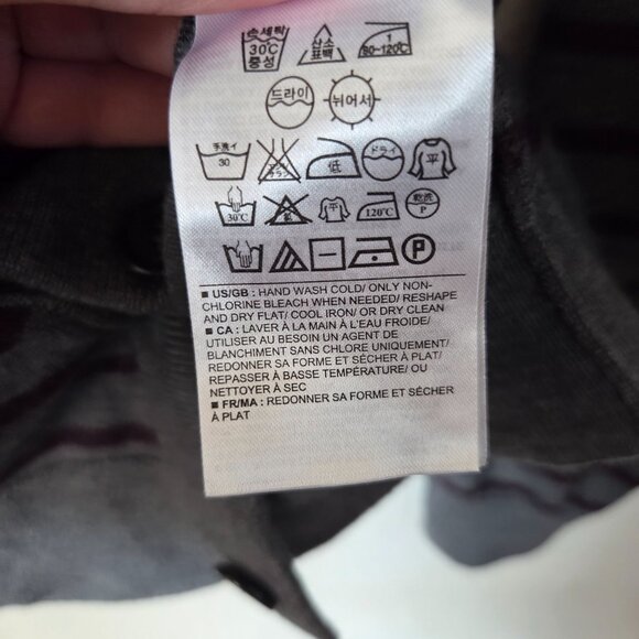 Banana Republic Mens Size M Gray Striped Shawl Collar Merino Wool Cardigan - Picture 6 of 9